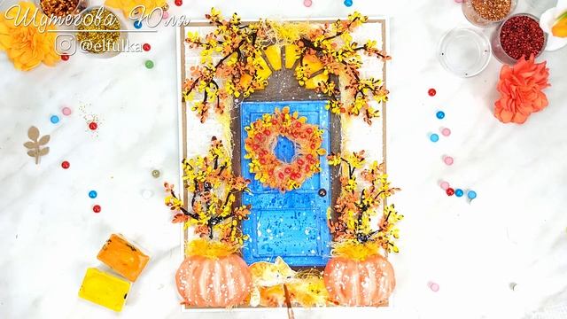 Осенняя открытка своими руками/ Скрапбукинг Открытка/How do i make an autumn card смотреть онлайн