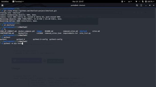 How to install and use Sherlock on Kali linux смотреть онлайн
