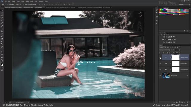 Warm & Cool Tropical Color Grading in Photoshop | Orange and Teal Color Grading смотреть онлайн