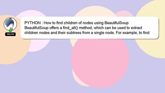 PYTHON : How to find children of nodes using BeautifulSoup смотреть онлайн