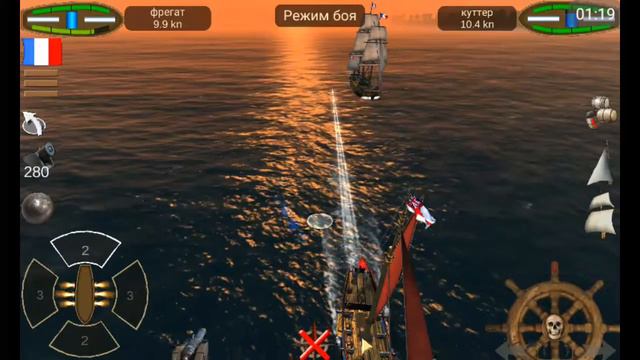 The Pirrate Carribean Hunt: Фрегат vs Куттер. смотреть онлайн