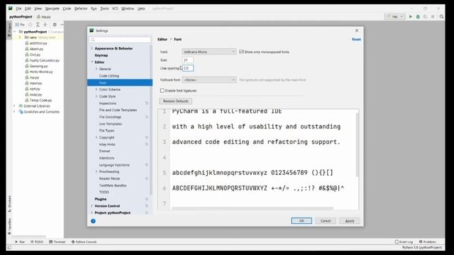 How to Change Font Size, Colour and Dracula theme in Pycharm #python #Pycharm смотреть онлайн