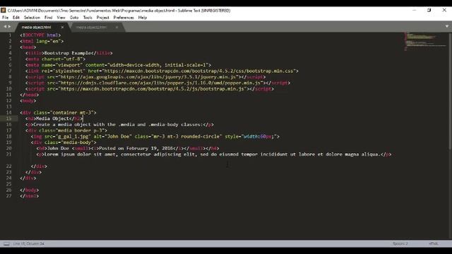 Media Object Bootstrap смотреть онлайн