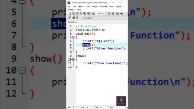 Functions in C Programming in Hindi | Calling a function in C Program смотреть онлайн