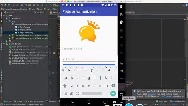 Android Firebase Authentication смотреть онлайн