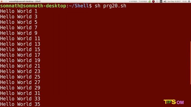 Shell Scripting Tutorial -22: For Loop - Pattern Print | Som Tips смотреть онлайн