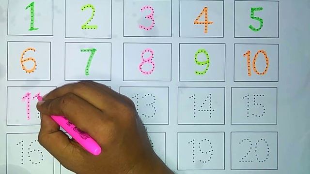 1 2 3 Counting Numbers Names-1 To 20 Learning For Kids Learn With Labiba*