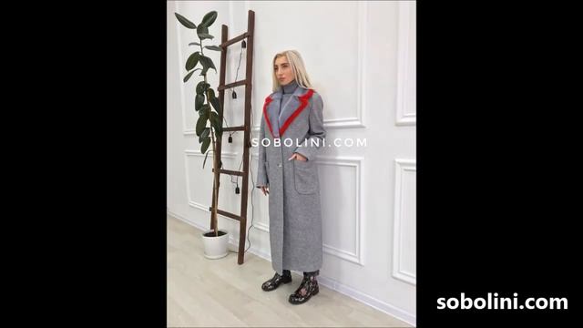 Длинное пальто с норковым воротником тренд сезона! В продаже все размеры! ТМ Соболини смотреть онлайн