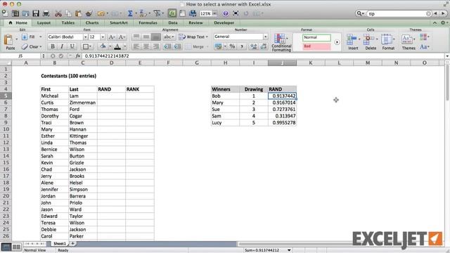 How to pick names out of a hat with Excel смотреть онлайн