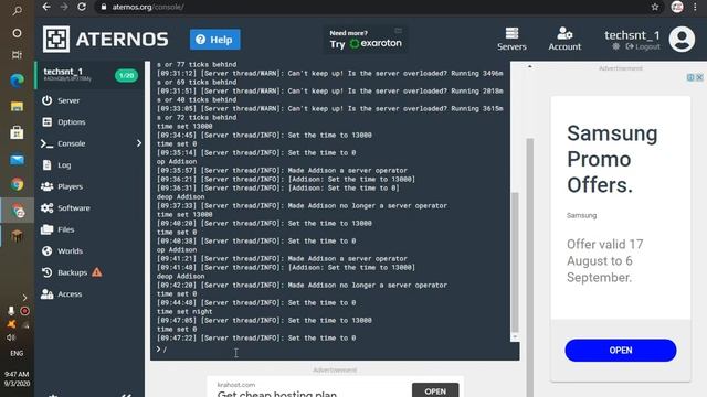 How to use Commands on Your Minecraft Server (Aternos) смотреть онлайн
