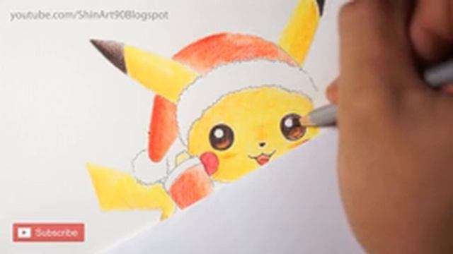 How To Draw Pikachu - Merry Christmas ( Cute Version ) смотреть онлайн