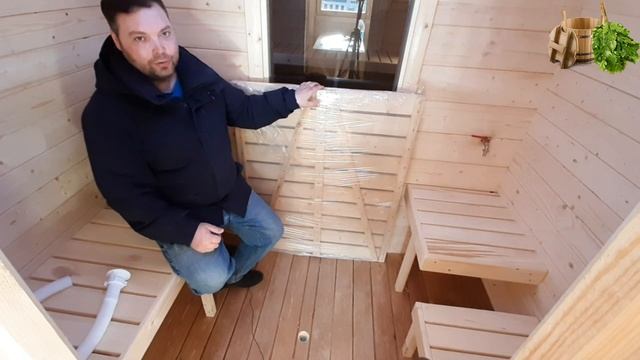 Полы в бане бочке | Как сделан слив воды? | Бани бочки в СПБ и Ленинградской области