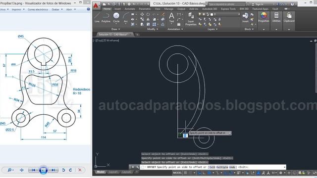 AutoCAD Básico - Solución Ejercicio Propuesto 13 смотреть онлайн