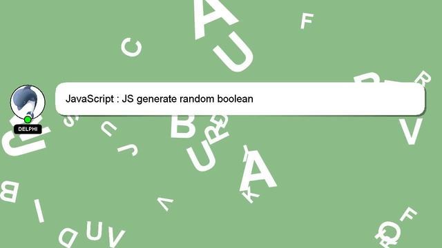 JavaScript : JS generate random boolean смотреть онлайн