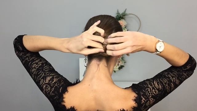 Экспресс пучок для себя / прически для себя / повседневные причёски. Свадебный стилист Москва смотреть онлайн
