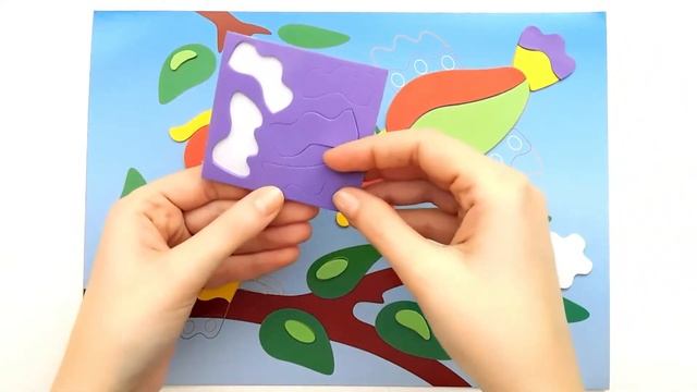 Птички Мягкая Картина Аппликация для детей Birds picture applique for kids смотреть онлайн