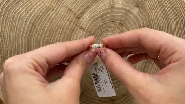 Кольцо серебряное обручальное женское с золотом ps281r смотреть онлайн