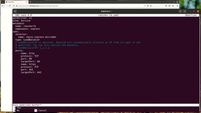 Load balancing Rancher in Kubernetes смотреть онлайн