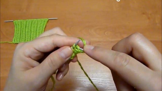 Жемчужная резинка спицами смотреть онлайн