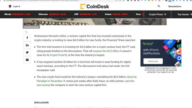 ОБВАЛ РЫНКА ЧТО ДЕЛАТЬ? / A16Z ГОТОВИТ ЕЩЁ 4.5МЛРД $ ДЛЯ ИНВЕСТИЦИЙ В КРИПТУ ! В РФ ВСЕ ЗАПРЕТЯТ ? смотреть онлайн