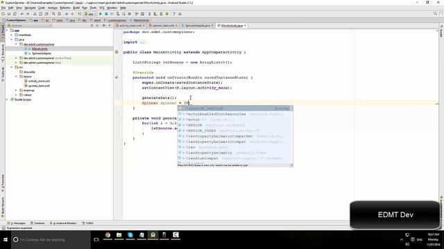 Android Studio Tutorial - Custom Spinner смотреть онлайн