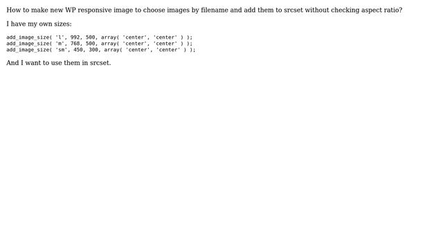 Wordpress: WP 4.4 aspect ratio with responsive image смотреть онлайн