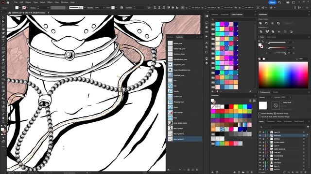 Gemini Illustration Process - Turning Sketch into Vector in Adobe Illustrator - Speed Art Drawing смотреть онлайн