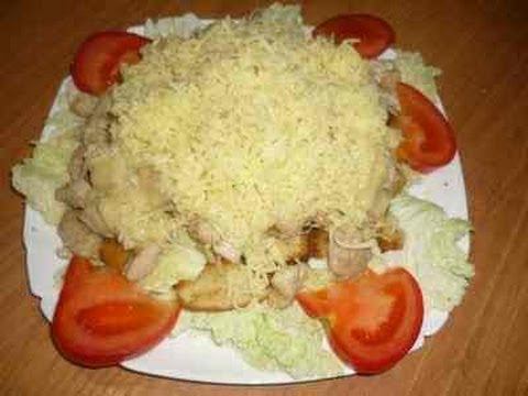 Салат цезарь с курицей (Caesar salad) . смотреть онлайн