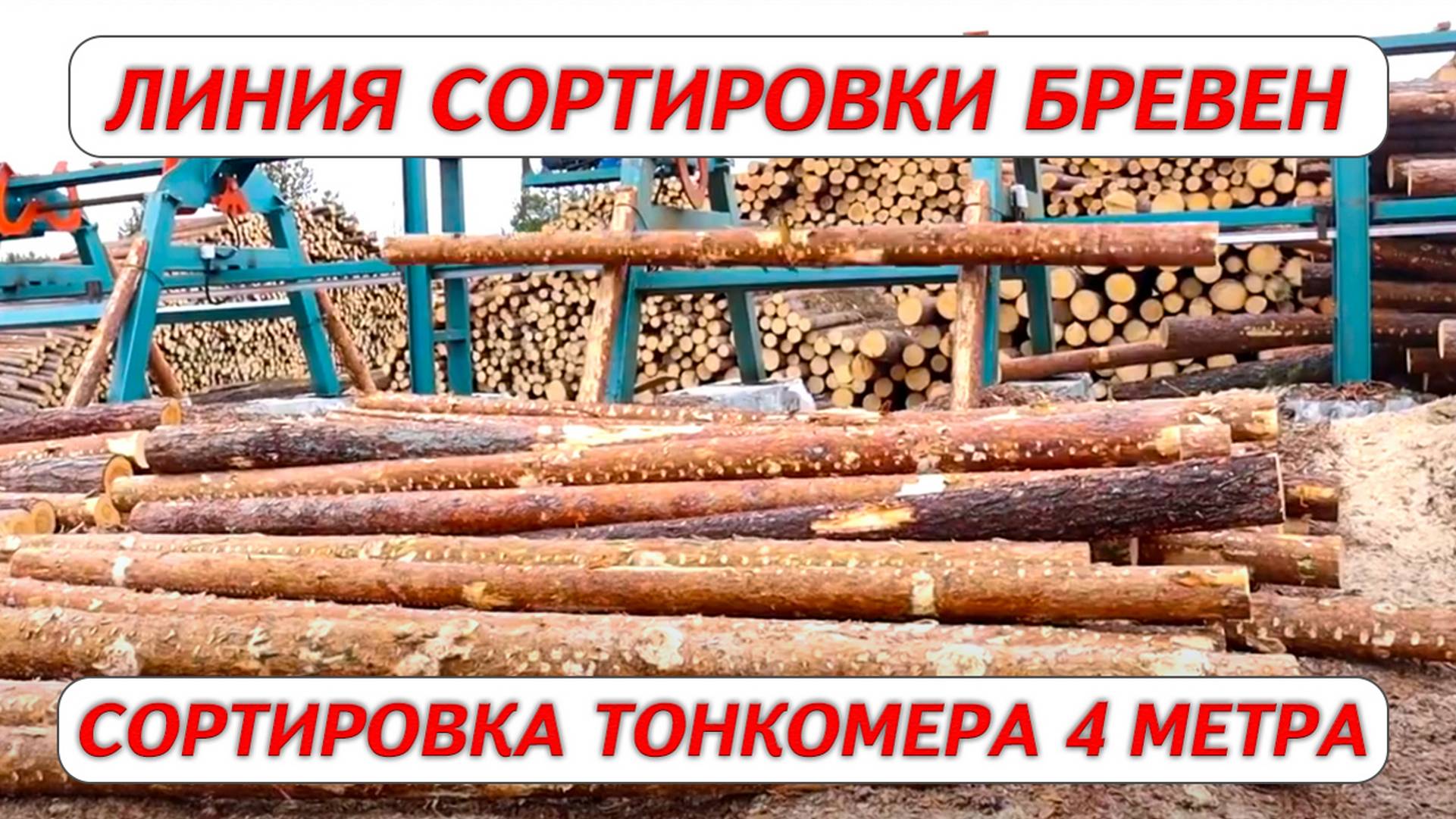Линия сортировки брёвен Cronver LSB 10 (сортировка тонкомера 4 метра) смотреть онлайн