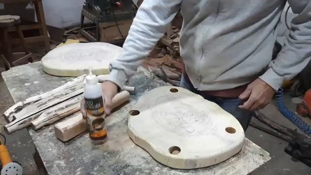 Стул из торцевых спилов. смотреть онлайн