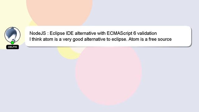NodeJS : Eclipse IDE alternative with ECMAScript 6 validation смотреть онлайн