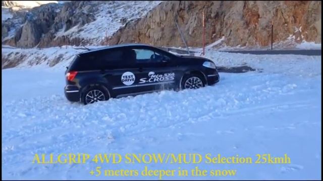 Suzuki SX4 S-Cross ALLGRIP 2014 on Snow, Testing different drive modes смотреть онлайн
