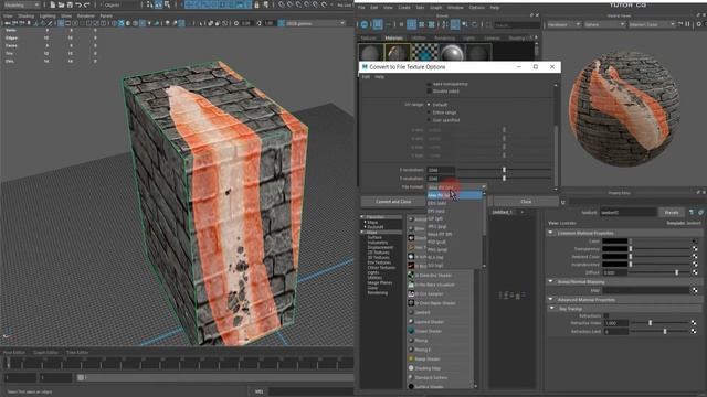 Autodesk Maya - Запечь слоистый материал в текстуру смотреть онлайн