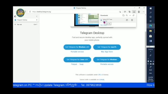 របៀប Update Telegram Version ថ្មី# How to update Telegram New Version смотреть онлайн