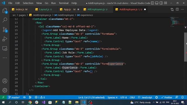 #4| NestJS(v9)| ReactJS(v18)|MongoDB| CRUD Example|Consume NestJS HTTP Post Endpoint In ReactJS APP смотреть онлайн