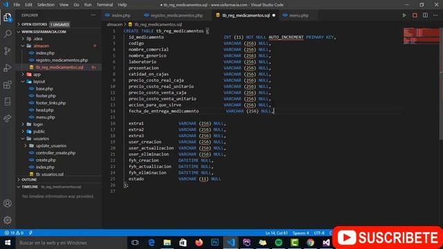30 - Curso de PHP ?? (? Creación de la TABLA MEDICAMENTOS? ) смотреть онлайн
