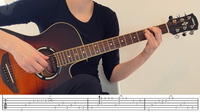 DON'T CRY Fingerstyle Guitar Tutorial with Tabs On Screen - Guns N' Roses смотреть онлайн