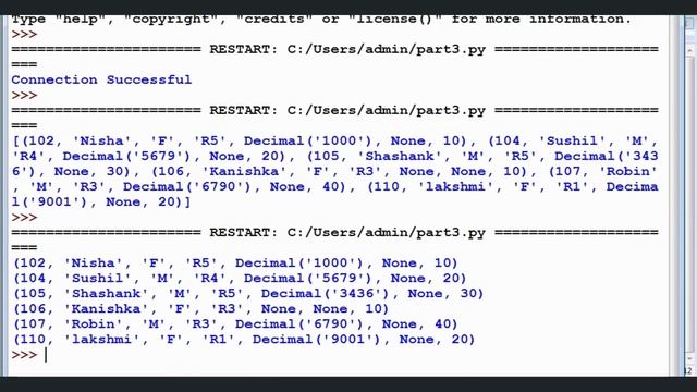 Extract Data by using fetchone(),fetchall(),fetchmany() and ROWCOUNT|Interface Python with MYSQL смотреть онлайн