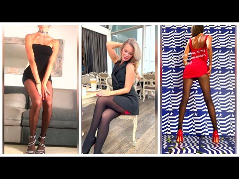Best Sexy Nylon Pantyhose & Stocking Girls TikTok Collection #17 Девушки в Чулках и Колготках ТикТок