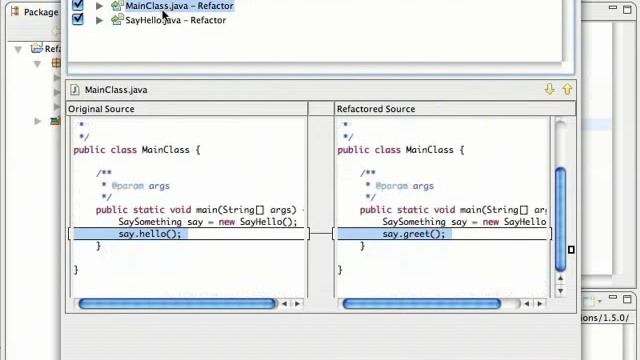 3. JAVA (The rename refactoring tool in Eclipse video tutorial) смотреть онлайн