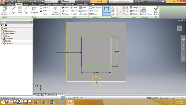 Inventor - Sketch Plane Cube смотреть онлайн