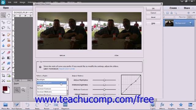 Photoshop Elements 12 Tutorial Color Curves Adobe Training Lesson 14.10 смотреть онлайн