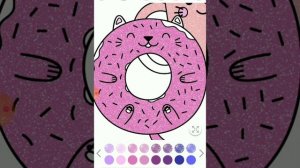 Котики раскраска/ Кот пончик раскраска