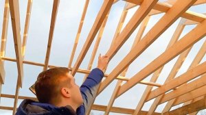 ? Монтаж крыши ? Технология установки стропил на двухскатной кровле. Стропильная система. Часть 1