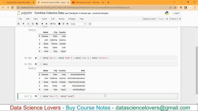 Combine Data From Different Columns Into A New Column | Python смотреть онлайн