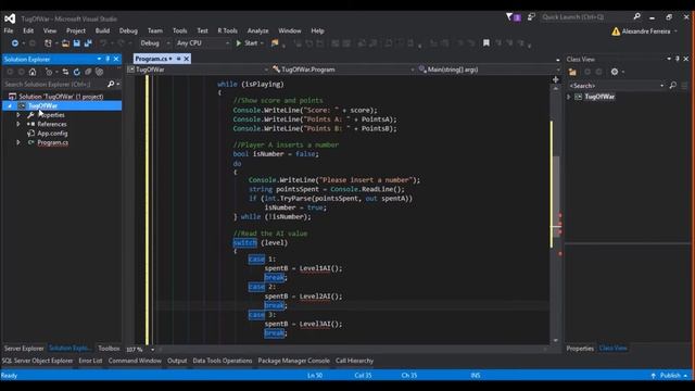 Creating a Tug Of War game on C# смотреть онлайн
