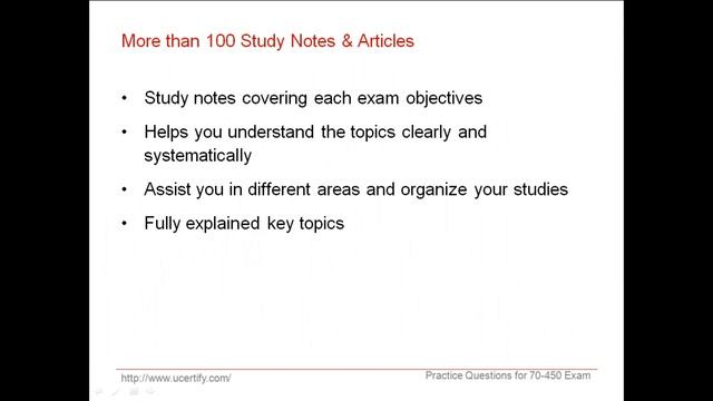 uCertify 70-450 Practice Test смотреть онлайн