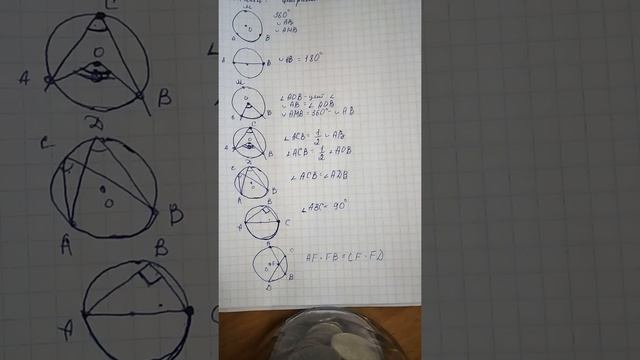 Центральные и вписанные углы. 8 класс смотреть онлайн