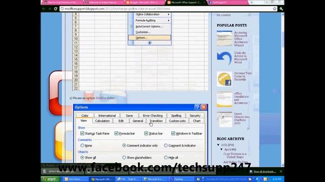 Change Gridlines Color In Microsoft Excel 2003 смотреть онлайн