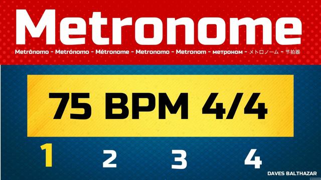 75 BPM METRONOME - METRÔNOMO 75 BPM 4/4 смотреть онлайн